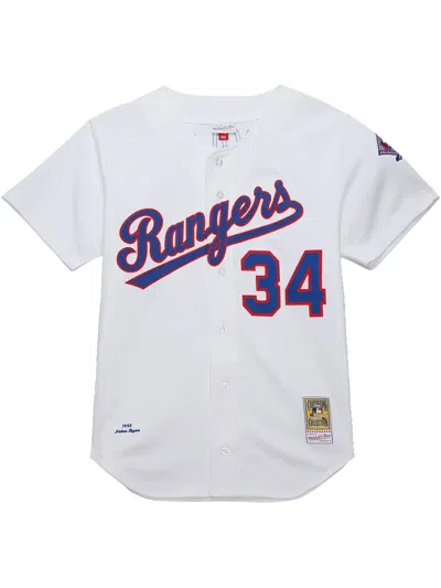 Mitchell & Ness Nolan Ryan Nolan Ryan White Texas Rangers 1993 Cooperstown Collection Authentic Jers
