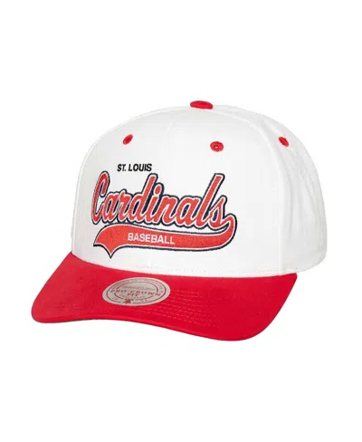 Mitchell & Ness White St. Louis Cardinals Cooperstown Collection Tail Sweep Pro Snapback Hat