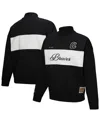 Mitchell & Ness Women's Black Atlanta Braves Quarter-zip Pullover Top