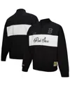 Mitchell & Ness Women's Black Boston Red Sox Quarter-zip Pullover Top In Black