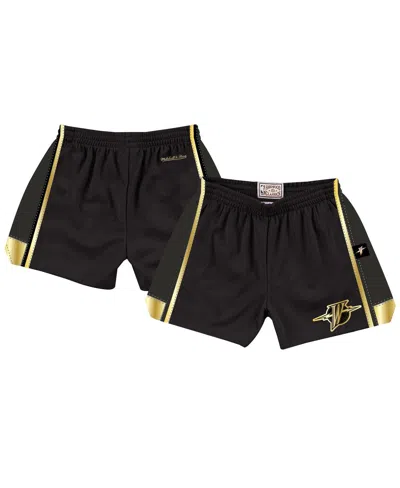Mitchell & Ness Women's Black Golden State Warriors Hardwood Classics Golden Jump Shot Shorts