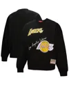 Mitchell & Ness Women's Black Los Angeles Lakers Hardwood Classics Home Team Pullover Sweatshirt In Black