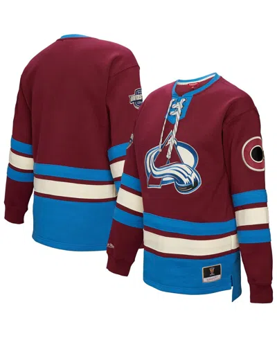Mitchell & Ness Women's Burgundy Colorado Avalanche Heritage Lace-up Pullover Sweatshirt