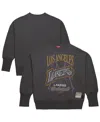 Mitchell & Ness Women's Charcoal Los Angeles Lakers Hardwood Classics Lightweight Pullover Sweatshirt In Charcoal