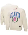 Mitchell & Ness Women's Cream Atlanta Braves Cooperstown Collection Laurel Pullover Sweatshirt In Cream