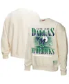 Mitchell & Ness Women's Cream Dallas Mavericks Oversprayed Pullover Sweatshirt In Cream