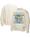 Mitchell & Ness Women's Cream Denver Nuggets Oversprayed Pullover Sweatshirt In Cream