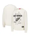 Mitchell & Ness Women's Cream Detroit Red Wings Logo 3.0 Pullover Sweatshirt In Cream