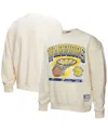 Mitchell & Ness Women's Cream Golden State Warriors Brush Bucket Pullover Sweatshirt In Cream