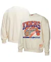 Mitchell & Ness Women's Cream New York Knicks Brush Bucket Pullover Sweatshirt In Cream