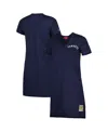Mitchell & Ness Women's  Navy Distressed New York Yankees Cooperstown Collection V-neck Dress In Navy