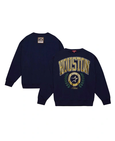 Mitchell & Ness Women's  Navy Houston Astros Cooperstown Collection Logo Pullover Sweatshirt