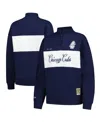 Mitchell & Ness Women's Navy Chicago Cubs Quarter-zip Pullover Top In Navy