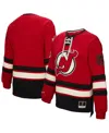 Mitchell & Ness Women's Red New Jersey Devils Heritage Lace-up Pullover Sweatshirt In Red