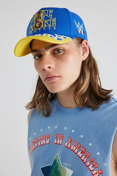 Mitchell & Ness Wwe Pro Jake The Snake Snapback Hat In Blue, Men's At Urban Outfitters In Green