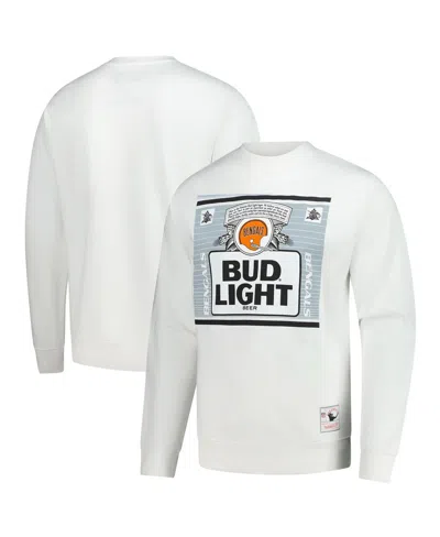 Mitchell & Ness X Bud Light Men's White Cincinnati Bengals The Crest Pullover Sweatshirt