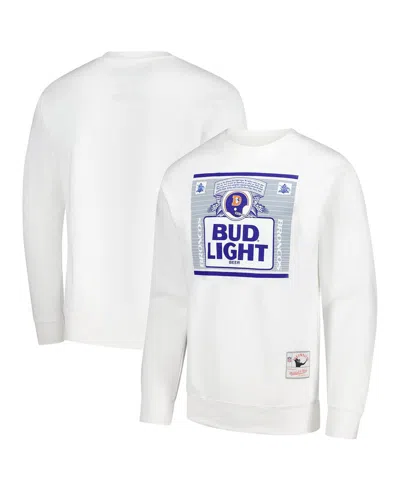 Mitchell & Ness X Bud Light Men's White Denver Broncos The Crest Pullover Sweatshirt