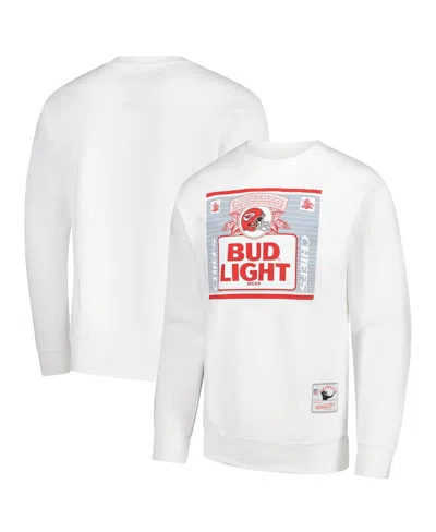 Mitchell & Ness X Bud Light Men's White Kansas City Chiefs The Crest Pullover Sweatshirt