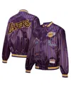 Mitchell & Ness X Dannijo Women's Purple Los Angeles Lakers Satin Full-snap Jacket In Purple