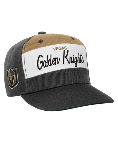 Mitchell & Ness Kids' Youth Boys And Girls  Black Vegas Golden Knights Retro Script Color Block Adjustable