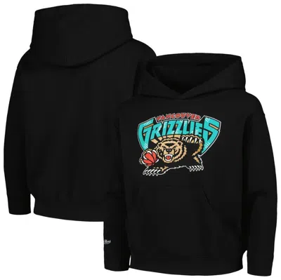 Mitchell & Ness Kids' Youth  Black Vancouver Grizzlies Hardwood Classics Retro Logo Pullover Hoodie