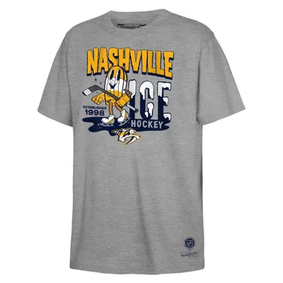 Mitchell & Ness Kids' Youth  Gray Nashville Predators Popsicle T-shirt