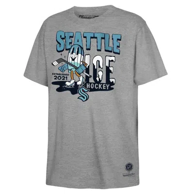 Mitchell & Ness Kids' Youth  Grey Seattle Kraken Popsicle T-shirt