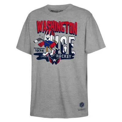 Mitchell & Ness Kids' Youth  Gray Washington Capitals Popsicle T-shirt