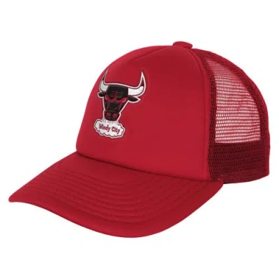 Mitchell & Ness Kids' Youth  Red Chicago Bulls Core Evergreen Trucker Adjustable Hat