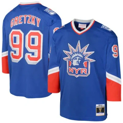 Mitchell & Ness Kids' Youth  Wayne Gretzky New York Rangers 1996/97   Blue Line Player Jersey