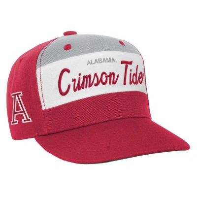 Mitchell & Ness Kids' Youth  White/crimson Alabama Crimson Tide Retro Sport Color Block Script Snapback Hat