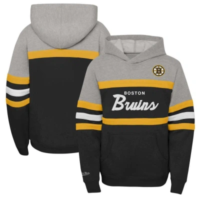 Mitchell & Ness Kids' Youth Black Boston Bruins Head Coach Pullover Hoodie