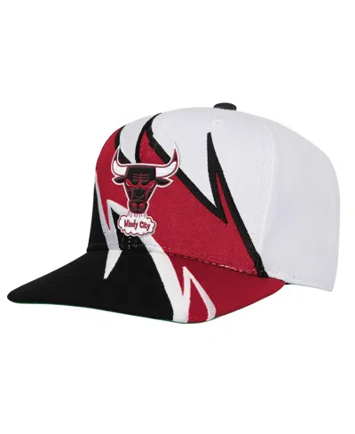 Mitchell & Ness Mitchell Ness Youth White Chicago Bulls Wave Runner Snapback Hat In Multi