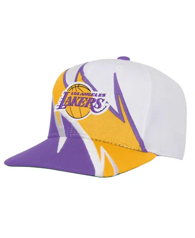 Mitchell & Ness Mitchell Ness Youth White Los Angeles Lakers Wave Runner Snapback Hat