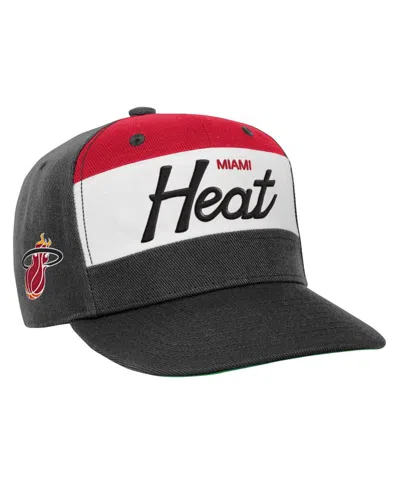 Mitchell & Ness Mitchell Ness Youth White/black Miami Heat Retro Sport Color Block Script Snapback Hat