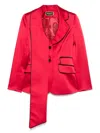 Mitiliane Couture Asymmetric Blazer In Red