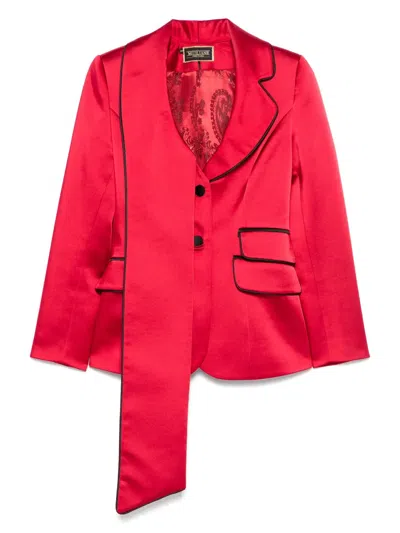 Mitiliane Couture Asymmetric Blazer In Red