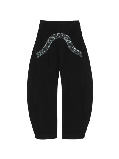 Mitiliane Couture Barrel-leg Trousers In Black