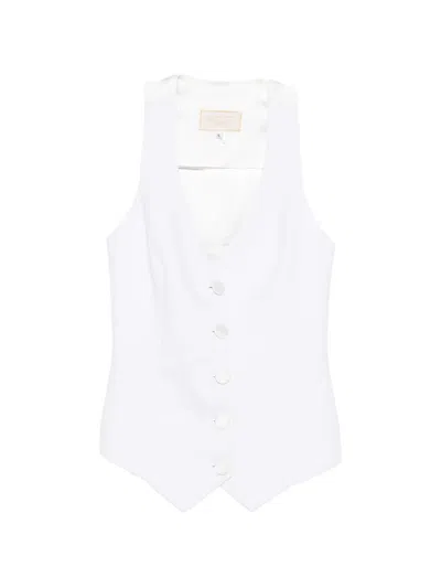 Mitiliane Couture Button-up Waistcoat In White