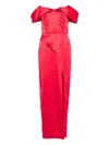 Mitiliane Couture Corset-style Maxi Dress In Red