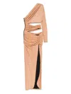 Mitiliane Couture Crystal-embellished Maxi Dress In Brown