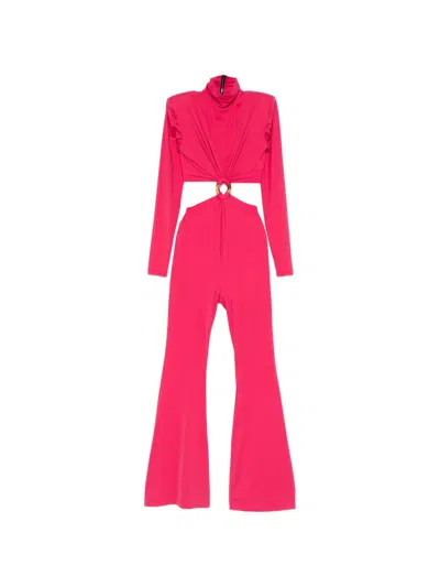 Mitiliane Couture Cut-out Chain-link Jumpsuit In Pink