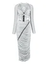 Mitiliane Couture Cut Out-detail Draped Maxi Dress In Grey