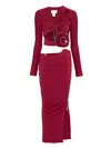 Mitiliane Couture Cut Out-detail Pierced Maxi Dress In Red