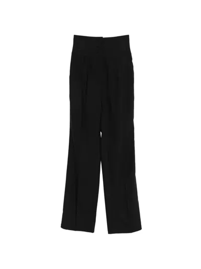 Mitiliane Couture High-waisted Trousers In Black