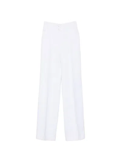 Mitiliane Couture High-waisted Pleated Trousers In White
