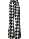 Mitiliane Couture Houndstooth-patterned Sequinned Trousers In Black