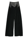 Mitiliane Couture Leather-insert Trousers In Black