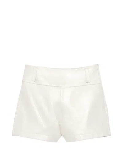 Mitiliane Couture Leather Shorts In White
