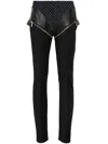 Mitiliane Couture Panelled Zipped Trousers In Black